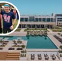 The Anda Barut Collection hotel, and inset Tom and Paula Radcliffe